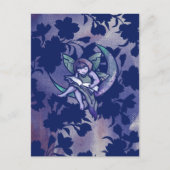 ムーンチャイ読ドの妖精の水のカラーアート ポストカード (正面)