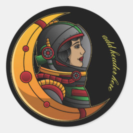 ムーンチャレンジラウンドステッカー ラウンドシール