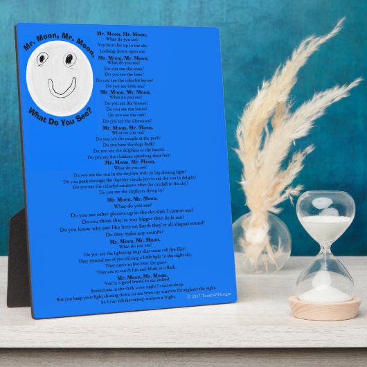 ムーンチルドレン詩ブルーブラック フォトプラーク (側面)