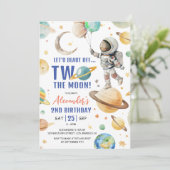 ムーンツー！少年宇宙飛行士の2歳誕生日 招待状 (スタンド正面)