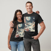 ムーンデザインTシャツスタイリッシュと快適なルナ Tシャツ (ユニセックス)