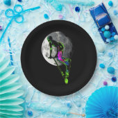 ムーントリッピング – スクーター少年アートワーク ペーパープレート (パーティー)