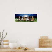 ムーンドッグナイトシーンポスターダルメーションスパニエル犬 ポスター (キッチン)