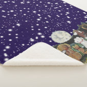 ムーンドッグネイビーブルーナイトスカイ子犬の星 シェルパブランケット (3/4)