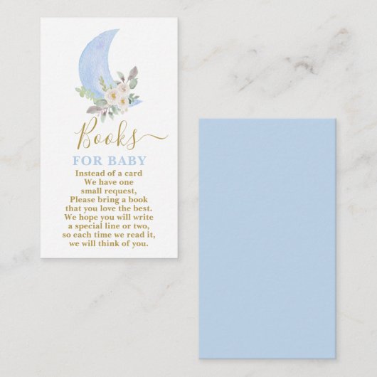 ムーンドブックで男の赤ちゃんカード エンクロージャーカード (正面/裏面)