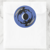 ムーンドラゴンズファンタジークラシックデザインラウンドステッカー ラウンドシール (バッグ)