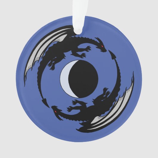 ムーンドラゴンズファンタジーデザインオーナメント オーナメント (正面)