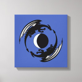 ムーンドラゴンズファンタジーデザインキャンバス印刷 キャンバスプリント