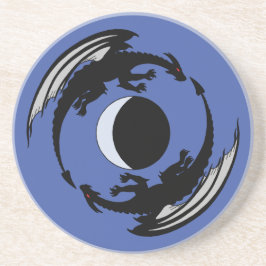 ムーンドラゴンズファンタジーデザインサンドストーンコースター コースター