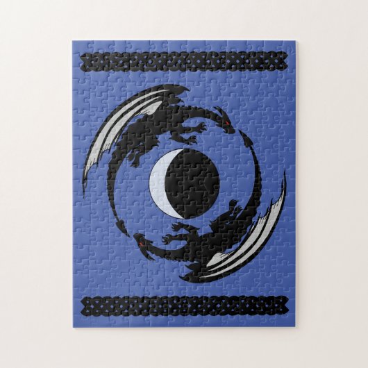 ムーンドラゴンズファンタジーデザインジグソーパズル ジグソーパズル (縦)