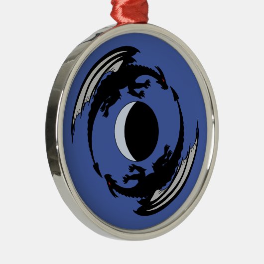 ムーンドラゴンズファンタジーデザインメタルオーナメント メタルオーナメント (右)