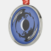 ムーンドラゴンズファンタジーデザインメタルオーナメント メタルオーナメント (左)