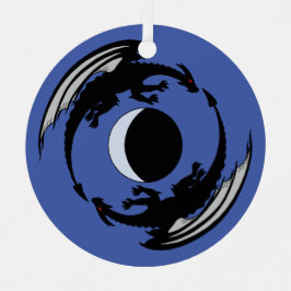 ムーンドラゴンズファンタジーデザイン メタルオーナメント