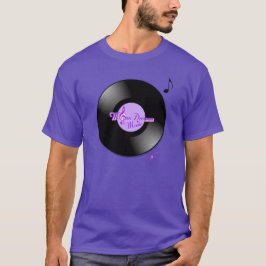 ムーンドリームス ミュージック レコード パープル メンズ T シャツ