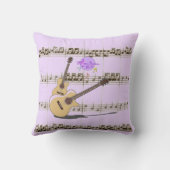 ムーンドリームズミュージックギターリフスパープル装飾用クッション クッション (裏面)