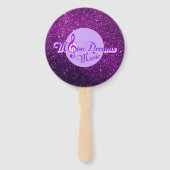 ムーンドリームズミュージックパープルフェイクグリッター ハンドファン (正面)