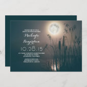 ムーンナイトトンボ&ウォーターグラスブライダルシャワー 招待状 (正面/裏面)