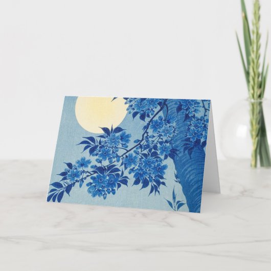 ムーンナイト夕べツリーブルームーンライト サンキューカード (正面)