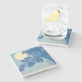 ムーンナイト夕べツリーブルームーンライト ストーンコースター (横)