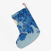 ムーンナイト夕べツリーブルームーンライト スモールクリスマスストッキング (裏面 (吊り時))