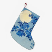 ムーンナイト夕べツリーブルームーンライト スモールクリスマスストッキング (正面 (吊り時))