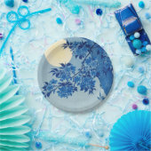 ムーンナイト夕べツリーブルームーンライト ペーパープレート (パーティー)