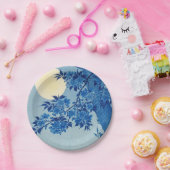 ムーンナイト夕べツリーブルームーンライト ペーパープレート (パーティー)