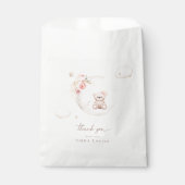 ムーンニュートラルのベビーシャワーの上にテディベア フェイバーバッグ (正面)