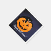 ムーンハロウィンの黒猫 スタンダードカクテルナプキン (角)