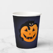 ムーンハロウィンの黒猫 紙コップ (裏面)