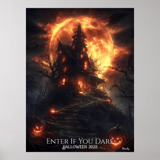 ムーンハロウィン幽霊のよく出るの丘 ポスター (正面)