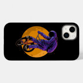 ムーンハロウィーンでBmxバイクに乗る宇宙飛行士 Case-Mate iPhoneケース (裏面 (横))