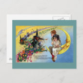 ムーンハロウィーンの魔女、ゴブリン&マン ポストカード (正面/裏面)