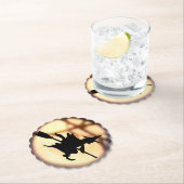 ムーンハロウィーンコースター越しの魔女 ペーパーコースター (インサイチュ)