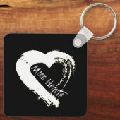 ムーンハートハロウィーントリックまたはトリートキーチェーン キーホルダー (裏面)