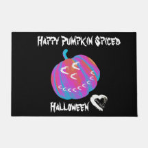 ムーンハートハロウィーンパンプキンドアマット