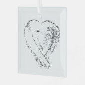 ムーンハートラブガラスオーナメント ガラスオーナメント (正面左)