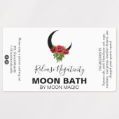 ムーンバスソーク魔法のラベル ラベル (デザイン1)