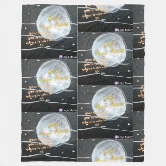 ムーンバラシャツ フリースブランケット (正面)