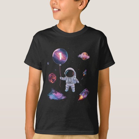 ムーンバルーン宇宙飛行士シャツボーイ Tシャツ (正面)