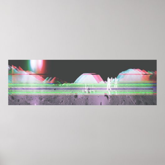 ムーンパノラマアポロ17グリッチ（背） ポスター (正面)