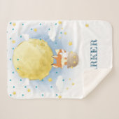 ムーンパーソナライズされたエアバルーン シェルパブランケット (正面(横))