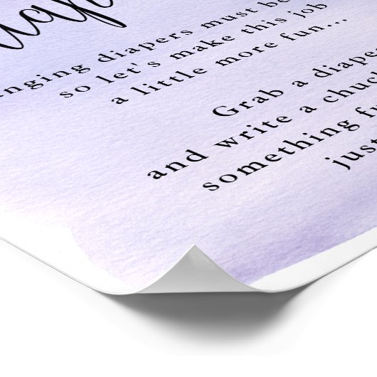 ムーンパープル深夜おむつ活動 ポスター (角)