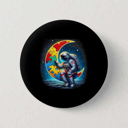 ムーンビロン宇宙飛行士の自閉症意識K 缶バッジ (正面)