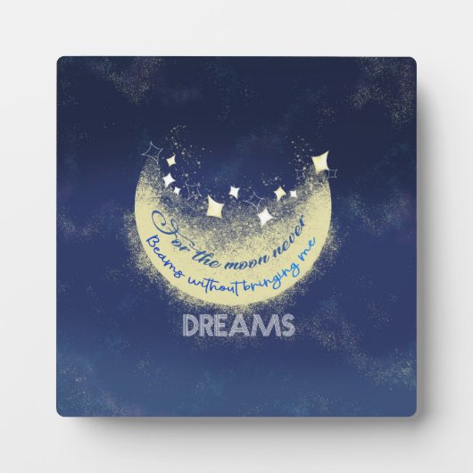 ムーンビームエドガーアランポー夢想家の詩的引用文 フォトプラーク (正面)