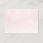 ムーンピンク金ゴールドおむつラッフルの上に星空 エンクロージャーカード (裏面)