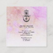 *~*ムーンピーチのファティマのクレーターのハンサハンド スクエア名刺 (裏面)