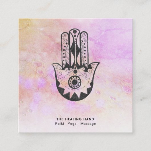 *~*ムーンピーチのファティマのクレーターのハンサハンド スクエア名刺 (正面)