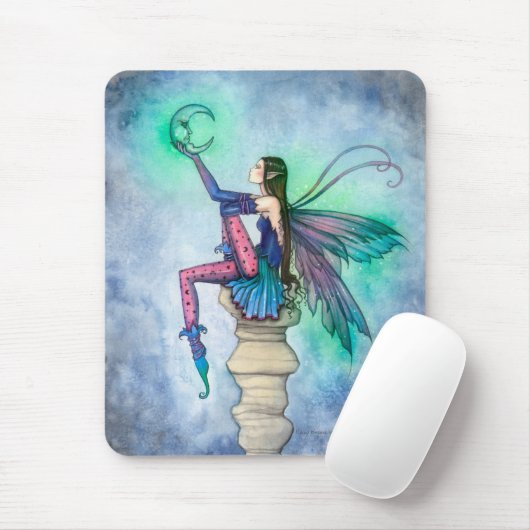 ムーンフェアリーのファンタジーアートとの会話 マウスパッド (マウス)
