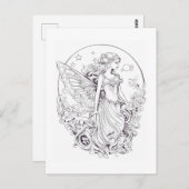 ムーンフェアリーの色あなたの独自のはがき ポストカード (正面/裏面)